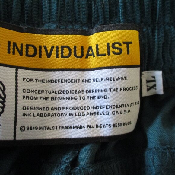 Individualist Green Corduroy 9" Shorts Size XL Drawstring & Elastic - Picture 8 of 8